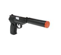 FIESTAS GUIRCA | Pistola Giocattolo con Silenziatore (25 cm) - Accessorio per Costume da Poliziotto, Militare o Ladro - Ideale per Halloween, Carnevale e Feste in Maschera - Nero