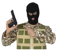 FIESTAS GUIRCA | Pistola Giocattolo - Accessorio per Costume da Poliziotto, Militare e SWAT - Ideale per Feste, Halloween, Carnevale ed Eventi a Tema - Nero