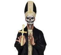 FIESTAS GUIRCA | Pugnale a Croce/Stecca (26 cm) - Arma Giocattolo per Costume da Cacciatore di Vampiri e Monaco - Ideale per Halloween e Feste a Tema Religioso - Oro e Argento