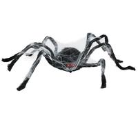 FIESTAS GUIRCA Ragno andante con luce, suono e movimento (80 cm), decorazione di Halloween per feste e celebrazioni, ideale per ambienti terroristici e a tema animali, grigio