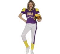 FIESTAS GUIRCA Costume da giocatrice di Rugby per Adulta Taglia M 38-40