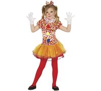 Guirca Costume da Clown Vestito Carnevale Pagliaccio Pagliaccetta per Bambina