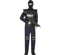COSTUME SWAT POLIZIOTTO CARNEVALE VESTITO BAMBINO GUIRCA BAMBINA POLIZIA UNISEX