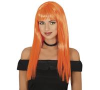 FIESTAS GUIRCA, S.L. Parrucca Colore Arancio Capelli Lunghi Eco