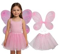 FIESTAS GUIRCA Set da fata rosa per bambini, ideale per feste di fiaba e celebrazioni fatate, set di costume per ragazze, accessorio perfetto per carnevale e Halloween, rosa