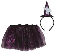 FIESTAS GUIRCA | Set Fantasmi per Bambini (30 cm) - Tutù e Fascina/Cappello - Accessori Costume Halloween e Feste Fantasma - Ideale per Ragazze