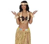 FIESTAS GUIRCA Set hawaiano da 4 pezzi, arancione, set di accessori per feste estive e lauree, ideale per celebrazioni hawaiane e a tema, da donna adulta, arancione