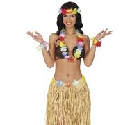 FIESTAS GUIRCA Set hawaiano da 4 pezzi, multicolore, set di accessori per feste estive e lauree, ideale per celebrazioni hawaiane e a tema, da donna adulta, multicolore