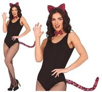 FIESTAS GUIRCA SET LEOPARDO DIADEMA PAJARITA E CODA ADULTA