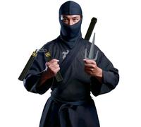 FIESTAS GUIRCA | Set Ninja 5 Pezzi - Spada e Nunchaku Giocattolo per Costume da Guerriero Giapponese - Ideale per Halloween, Carnevale e Feste a Tema Arti Marziali - Per Tutti - Nero