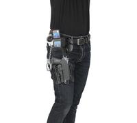 FIESTAS GUIRCA | Set Polizia 6 Pezzi - Include Fondina, Occhiali, Pistola Giocattolo e Distintivo - Accessorio per Costume da Poliziotto per Carnevale e Feste in Maschera - Per Tutti - Nero e Argento