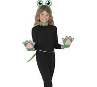 FIESTAS GUIRCA | Set Ranocchio 3 Pezzi per Adulti - Include Coda, Guanti e Naso - Accessorio per Costumi per Feste in Maschera, Carnevale e Halloween (Unisex) - Verde