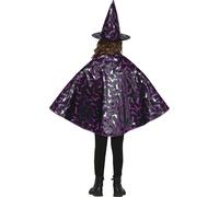 FIESTAS GUIRCA | Set Strega Bambini (50 cm) - Cappa e Cappello per Costume di Halloween e Feste in Maschera da Strega - Accessorio Ideale per Bambini e Bambine - Nero