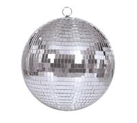 FIESTAS GUIRCA | Sfera a Specchi Argento (100 mm) - Decorazione per Feste Disco Anni '70 e '80 - Ideale per Celebrazioni Retrò e Tematiche Discoteca - Brillantezza e Stile per Eventi e Feste - Argento