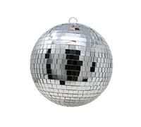 FIESTAS GUIRCA | Sfera a Specchi Argento (300 mm) - Decorazione per Feste Discoteca Anni '70 e '80 - Ideale per Celebrazioni Retro e Tematiche di Musica Disco - Argento