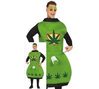 FIESTAS GUIRCA Costume da uomo Smoke it Like it's Hot - Costume da uomo divertente con erbaccia - Marijuana impertinente Addio al nubilato, Addio al celibato, Costume da uomo, Taglia L