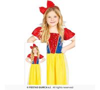 Fiestas Guirca Snow Princess Libro Fiaba Costume Carnevale Ragazze Blu