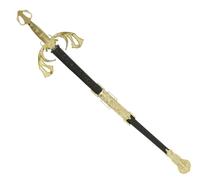 FIESTAS GUIRCA | Spada Nobile Finta (62 cm) - Accessorio per Costume da Moschettiere Bandito Corsaro Scherma - Carnevale Halloween Feste a Tema - Adulto Bambino - Oro Nero