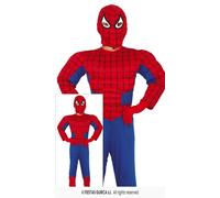 Fiestas Guirca Spider Hero Costume Supereroe Imbottito Bambini Età 3-12