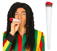 FIESTAS GUIRCA | Spinello Giocattolo (23 cm) - Accessorio Divertente per Feste di Addio al Celibato e Celebrazioni a Tema Rastafari e Marijuana - Ideale per Tutti gli Utenti - Bianco