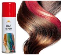 FIESTAS GUIRCA | Spray per Capelli Rossi (125ml) - Trucco in Spray per Halloween, Feste di Compleanno, Capodanno e Celebrazioni - Accessorio per Costumi per Adulti e Bambini - Rosso