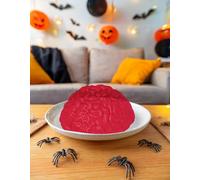 FIESTAS GUIRCA | Stampo in Silicone Cervello (24x18 cm) - Decorazione per Tavola per Halloween e Feste a Tema - Ideale per Dolci e Gelatine Terrificanti - Arancione