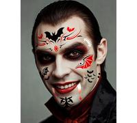 FIESTAS GUIRCA | Stencil Trucco Vampiro (14x20cm) - Set di Trucco per Costumi di Halloween e Feste a Tema Vampiro - Pittura Viso per Tutti gli Utenti - Nero