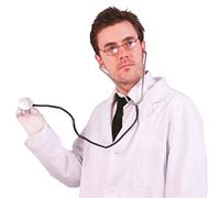 FIESTAS GUIRCA | Stetoscopio per Costume (Taglia Unica) - Accessorio per Travestimento da Dottore Infermiera Medico Operatore Sanitario Ospedale Carnevale Halloween Feste a Tema - Adulto Bambino