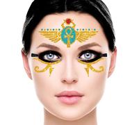 FIESTAS GUIRCA - Tatuaggi EFEMERI Faccia PAILLETÀ EGITTO