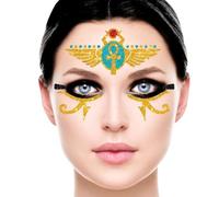 FIESTAS GUIRCA - Tatuaggi EFEMERI Faccia PAILLETÀ EGITTO