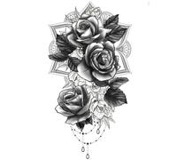 Fiestas Guirca - TATUAGGI EFEMERI MANDALA ROSA 14X30CM