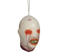FIESTAS GUIRCA | Testa Decapitata Calva in Lattice (35 cm) - Decorazione Spaventosa per Halloween e Feste Terrificanti - Accessorio Realistico per Scenari di Horror e Celebrazioni - Bianco