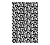 Fiestas Guirca - Tovaglia Teschi (137x274 cm) - Nero e Bianco, Decorazione per Halloween