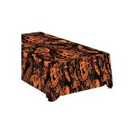 FIESTAS GUIRCA | Tovaglia Zucca Gotica Nera e Arancione (137x274 cm) - Decorazione per Tavola per Feste di Halloween Spaventose - Ideale per Celebrazioni da Brivido - Nero, Arancione