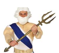 FIESTAS GUIRCA | Tridente Smontabile Dorato (94 cm) - Accessorio per Costume Romano Greco Dio del Mare Antagonista Supereroe Carnevale Halloween Mascherata Adulto Bambino - Oro