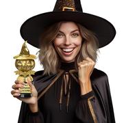 FIESTAS GUIRCA | Trofeo Premio Miglior Costume Zucca (22 cm) - Decorazione di Halloween e Feste in Maschera - Ideale per Concorsi di Costumi e Celebrazioni - Oro e Nero