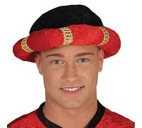 FIESTAS GUIRCA Turbante Nero e Rosso re magio per Travestimento Indiano marajà