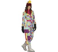 FIESTAS GUIRCA Tuta da Donna da Snowboard retrò - Tuta da Sci Colorata Anni '80 Complessivamente Divertente Costume da Donna - Tuta da Snowboarder Sciatore Anni '90 Donna Taglia S