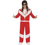 FIESTAS GUIRCA Tuta rossa e bianca Costume uomo - 90s Shell Suit - 80s Jogging Suit Fancy Dress Uomo