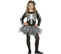 COSTUME SCHELETRO TUTU BAMBINA 3-12 ANNI