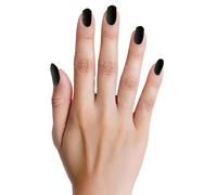FIESTAS GUIRCA | Unghie Finte Nere per Costumi (Blister da 12 Unghie) - Accessorio di Trucco per Halloween, Carnevale, Feste in Maschera di Streghe e Vampiri - Per Tutti gli Utenti - Nero