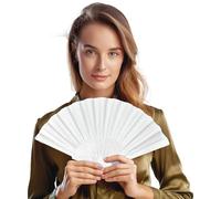 FIESTAS GUIRCA | Ventaglio bianco - Accessorio per costume per feste di cultura, Carnevale e Halloween - Ideale per bambini e adulti in celebrazioni ed eventi - Bianco