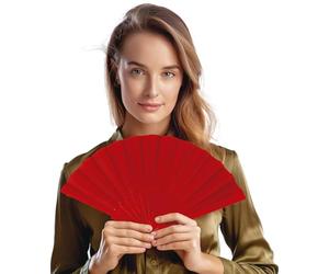 FIESTAS GUIRCA | Ventaglio Rosso - Accessorio per Costume per Feste Culturali, Carnevale e Halloween - Ideale per Bambini e Adulti in Celebrazioni ed Eventi - Rosso