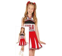 Guirca Vestito da cheerleader costume bambina 7-9 anni