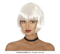 Fiestas Guirca Wig Da Donna Bob Colorato Con Frangia Corta