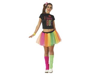 Fiestas GuircaDonna I love 80's Costume (FG1025)