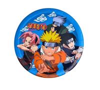 FIESTORA, Naruto - Piatto di carta per compleanno a tema, usa e getta e resistente, ideale per feste, set da 8 piatti, 23 cm