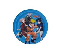FIESTORA, Naruto - Piatto di carta per compleanno a tema, usa e getta e resistente, ideale per feste, set da 8 piatti, 18 cm
