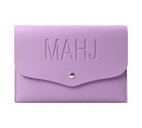 Fieuaah Custodia per accessori portatile per giocatori Mahjong, Purple | Custodia sottile con bottoni e dettaglio frontale in rilievo, organizzazione ordinata delle carte con le regole