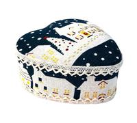 Fieuaah Portaspilli da rammendo con Cuscino a Cuore Imbottito, D | Base raccolta ' ago magnetico staccabile per cucito e ricamo in tessuto